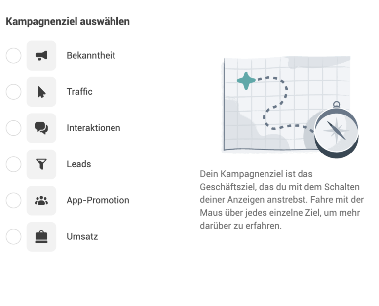 Facebook Recruiting Kampagnenziele im Überblick